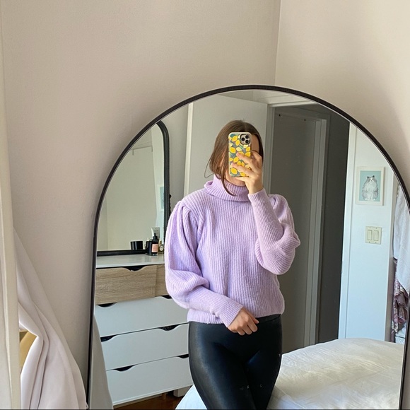 NastyGal Lavender Turtleneck Sweater - Picture 2 of 8